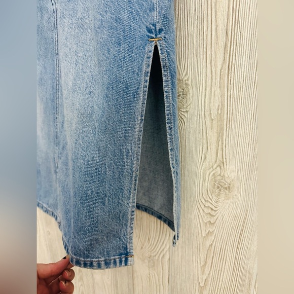 DENIM FORUM “The 90s Denim Skirt” Size 27 Indigo Blue Womens Midi - Picture 7 of 15